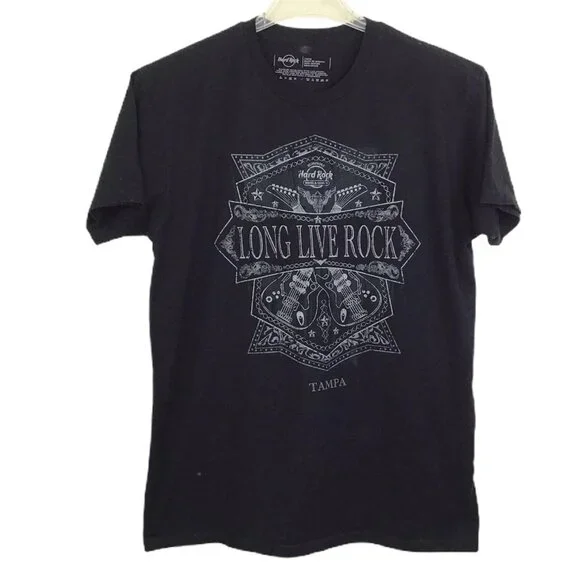 Hard Rock Cafe L Black Tshirt Long Live Rock Tampa Florida Short Sleeve Graphic - Picture 6 of 6